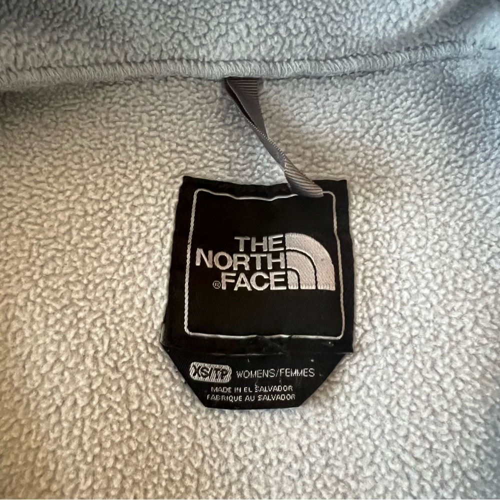 THE NORTH FACE Powder Blue Thick Fleece Jacket Long Sleeve Zip Up XS Polartech - Picture 5 of 15